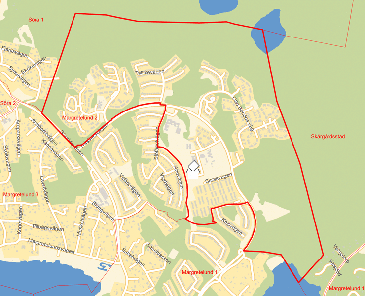 Karta över Margretelund 2