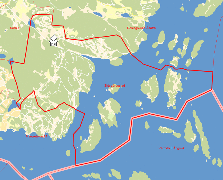 Karta över Skärgårdsstad