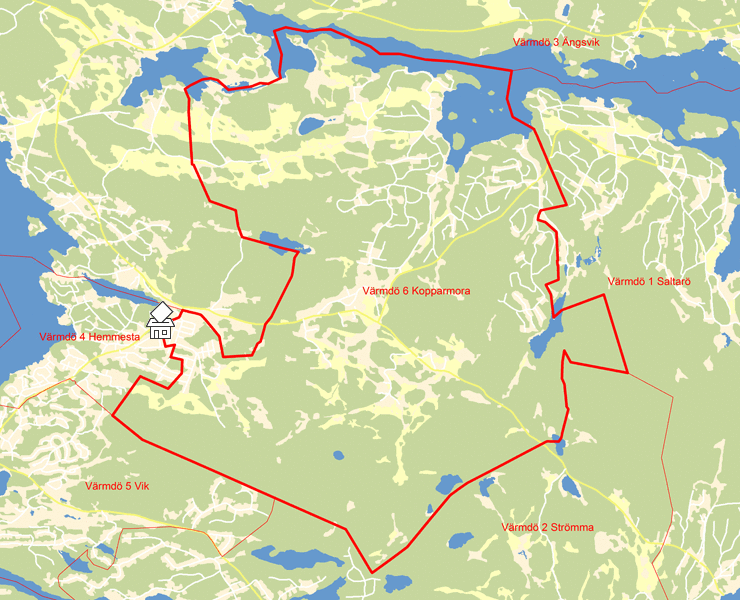Karta över Värmdö 6 Kopparmora