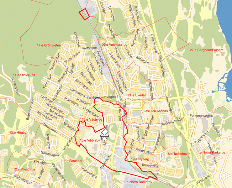 Karta över 15:e Vibblaby
