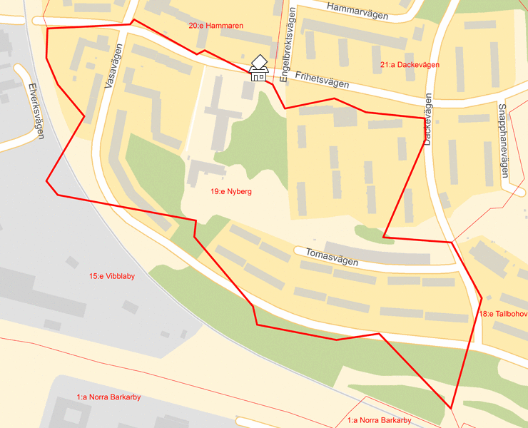 Karta över 19:e Nyberg