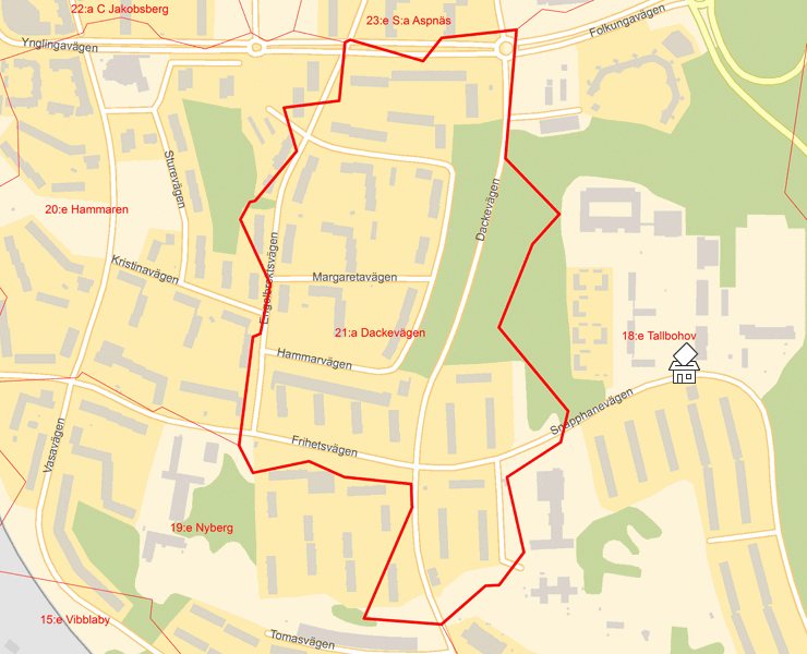 Karta över 21:a Dackevägen