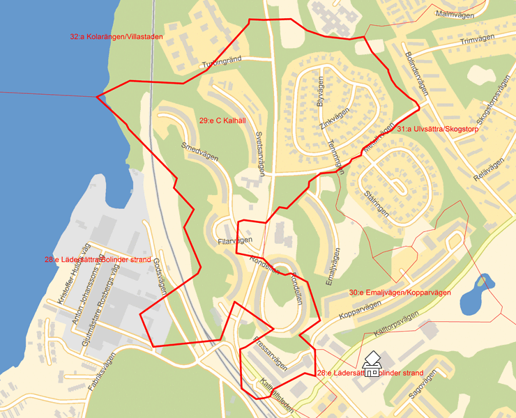 Karta över 29:e C Kalhäll