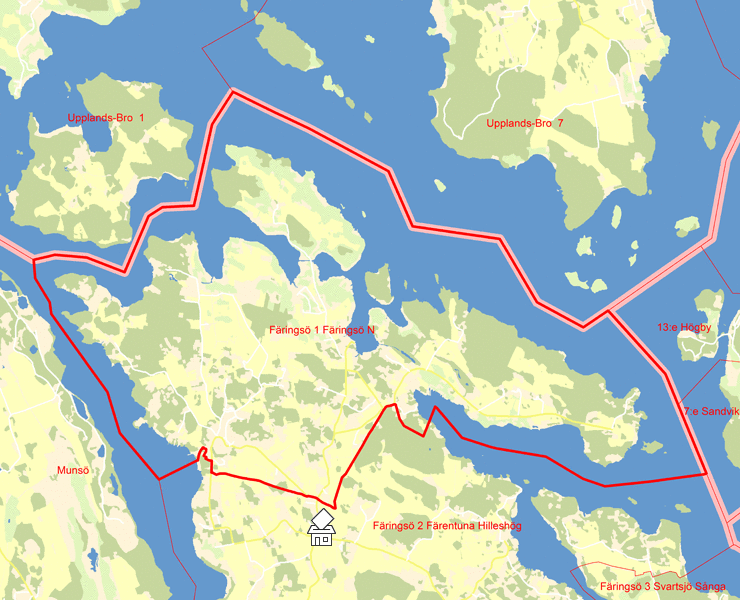 Karta över Färingsö 1 Färingsö N