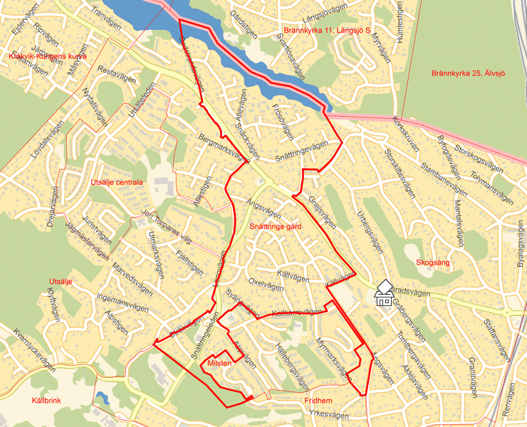 Karta över Snättringe gård