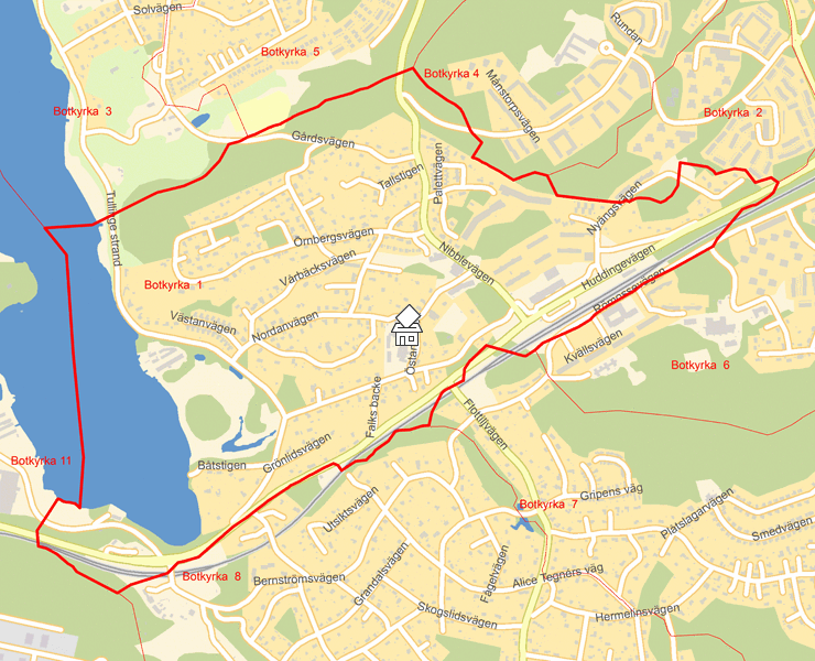 Karta över Botkyrka  1