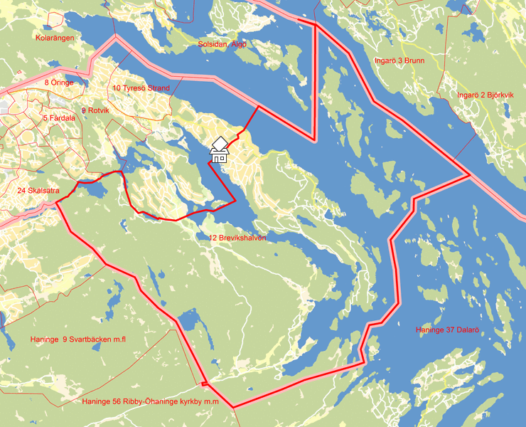 Karta över 12 Brevikshalvön