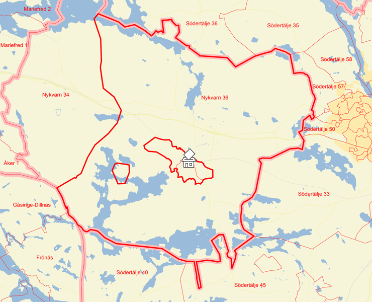 Karta över Nykvarn 36