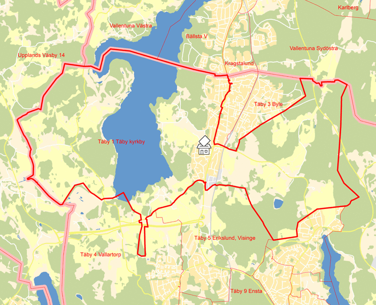 Karta över Täby 1 Täby kyrkby