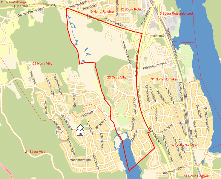 Karta över 23 Östra Viby