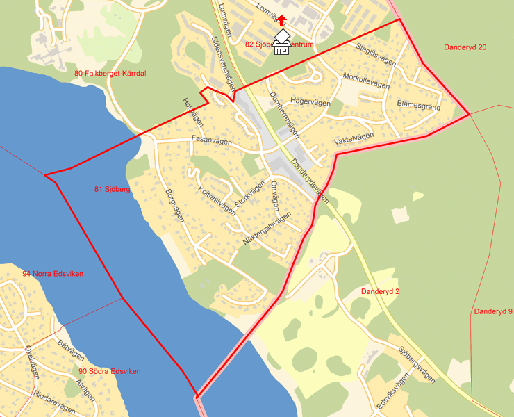 Karta över 81 Sjöberg