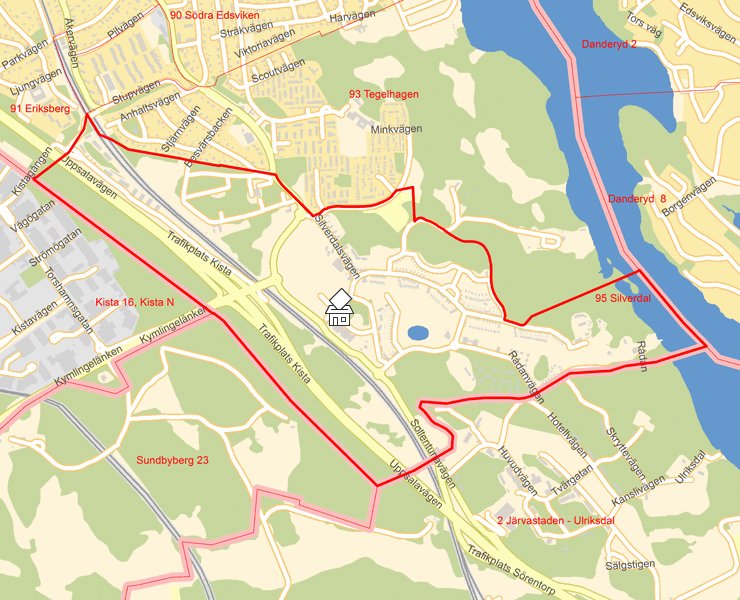 Karta över 95 Silverdal