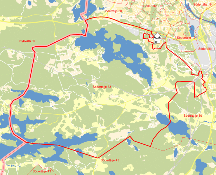 Karta över Södertälje 33