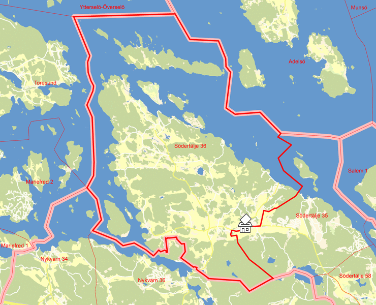 Karta över Södertälje 36