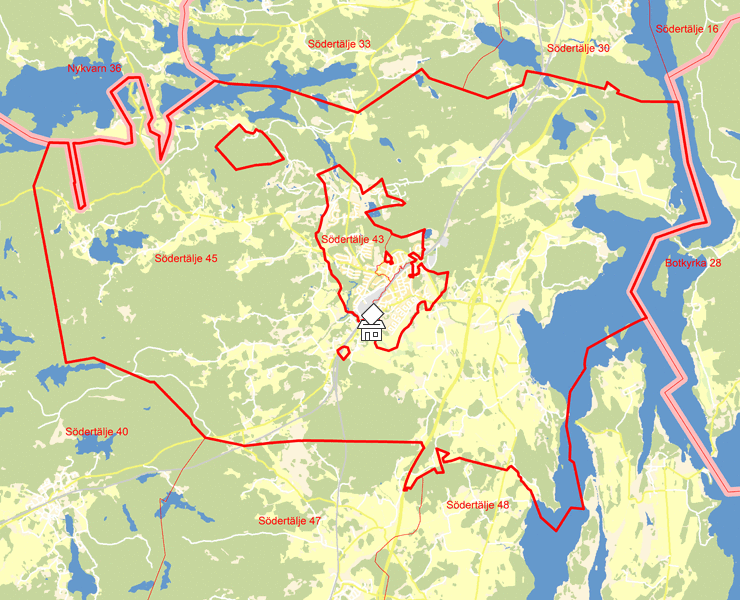 Karta över Södertälje 45
