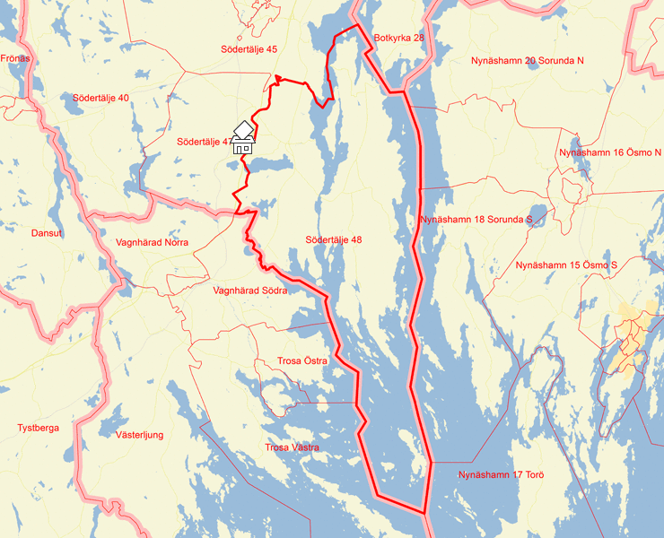 Karta över Södertälje 48