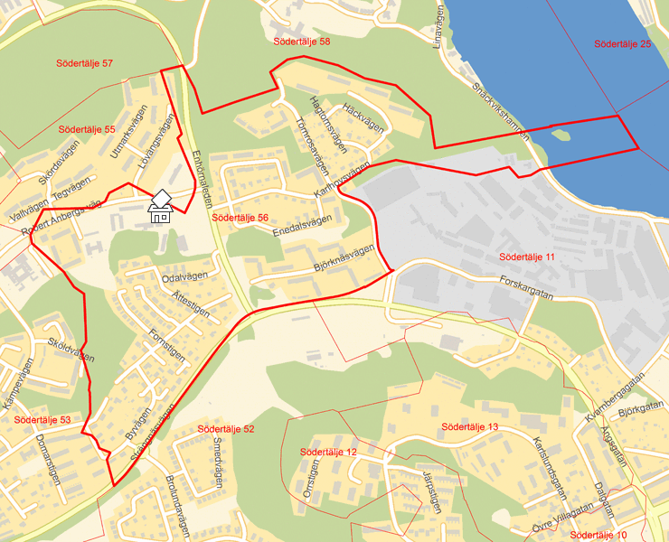 Karta över Södertälje 56