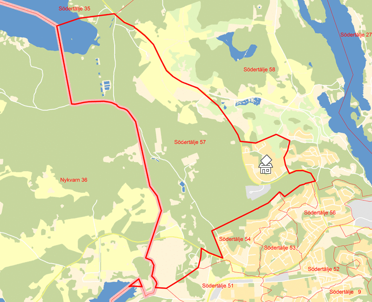 Karta över Södertälje 57