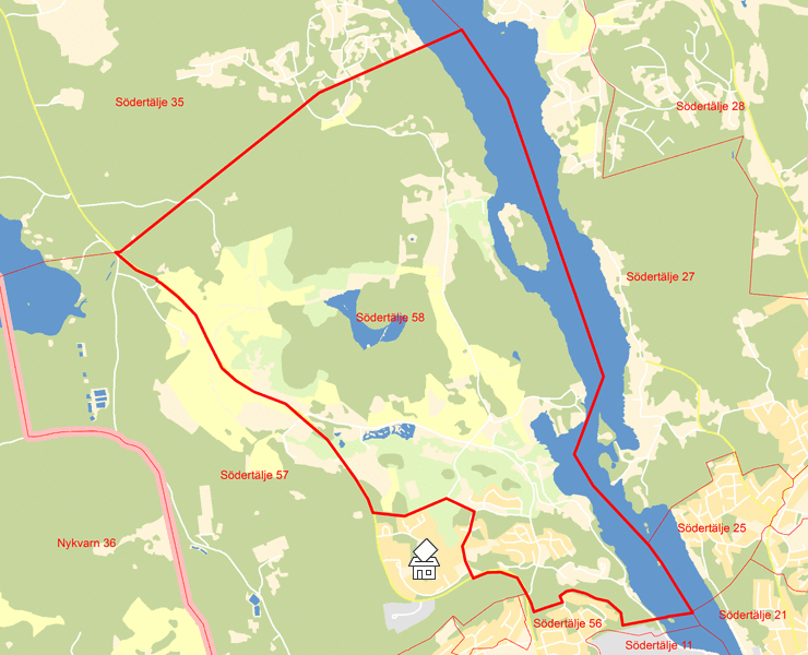 Karta över Södertälje 58