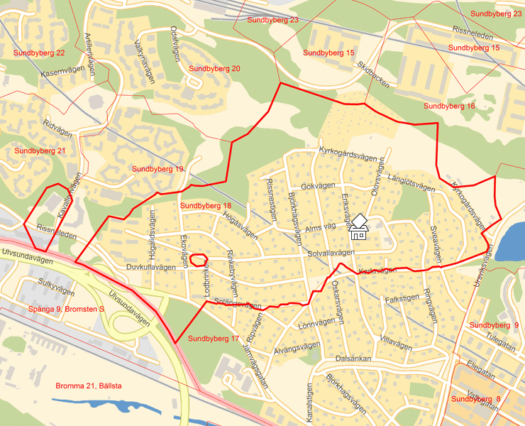 Karta över Sundbyberg 18
