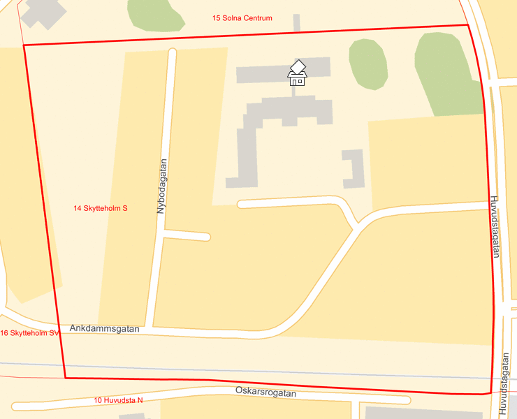 Karta över 14 Skytteholm S