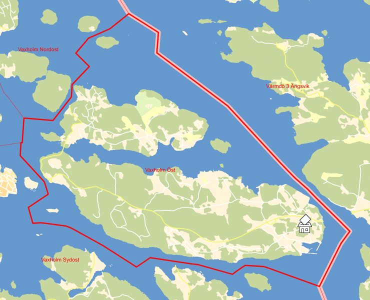 Karta över Vaxholm Öst