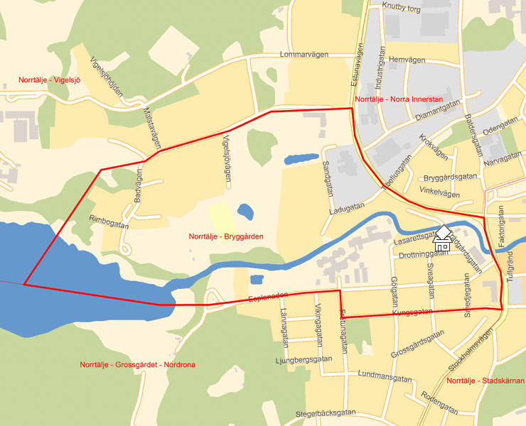 Karta över Norrtälje - Bryggården