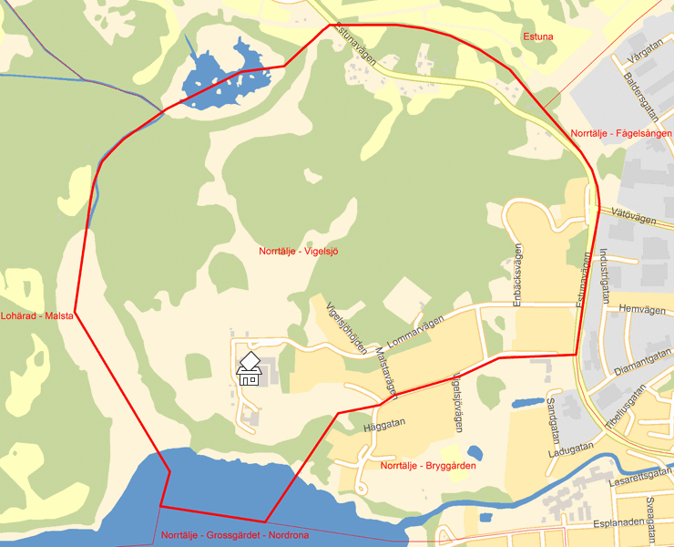 Karta över Norrtälje - Vigelsjö