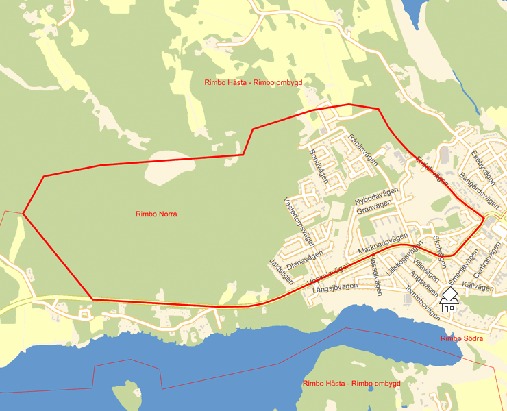 Karta över Rimbo Norra
