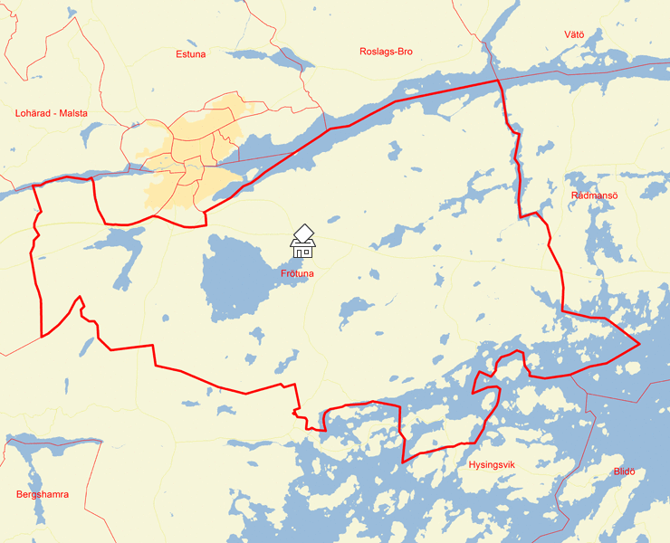 Karta över Frötuna