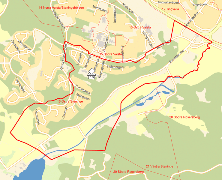 Karta över 16 Östra Steninge