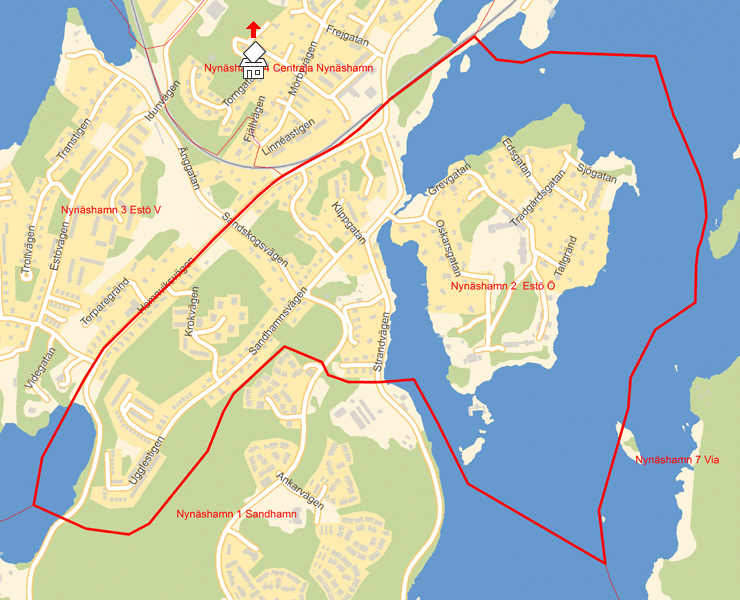Karta över Nynäshamn 2  Estö Ö