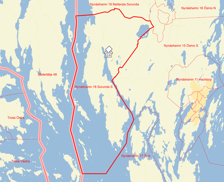 Karta över Nynäshamn 18 Sorunda S
