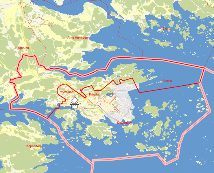 Karta över Danvik