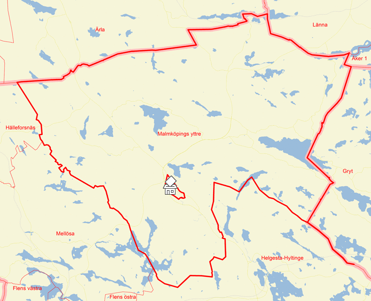 Karta över Malmköpings yttre