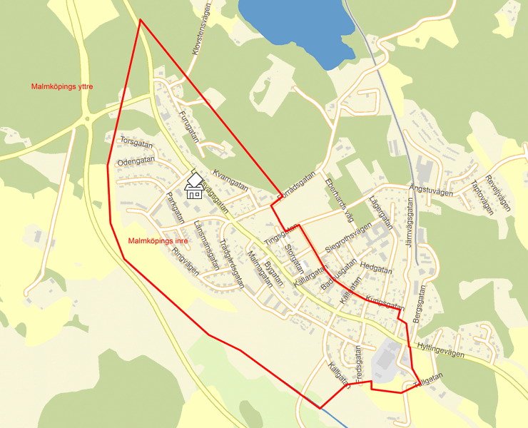 Karta över Malmköpings inre