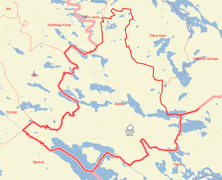 Karta över Bettna