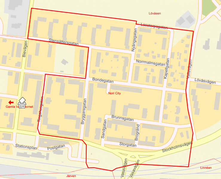 Karta över Norr City