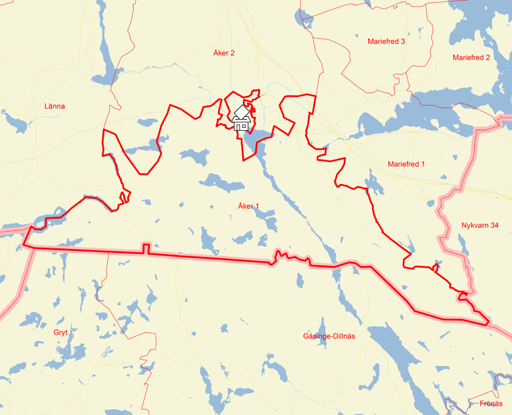 Karta över Åker 1