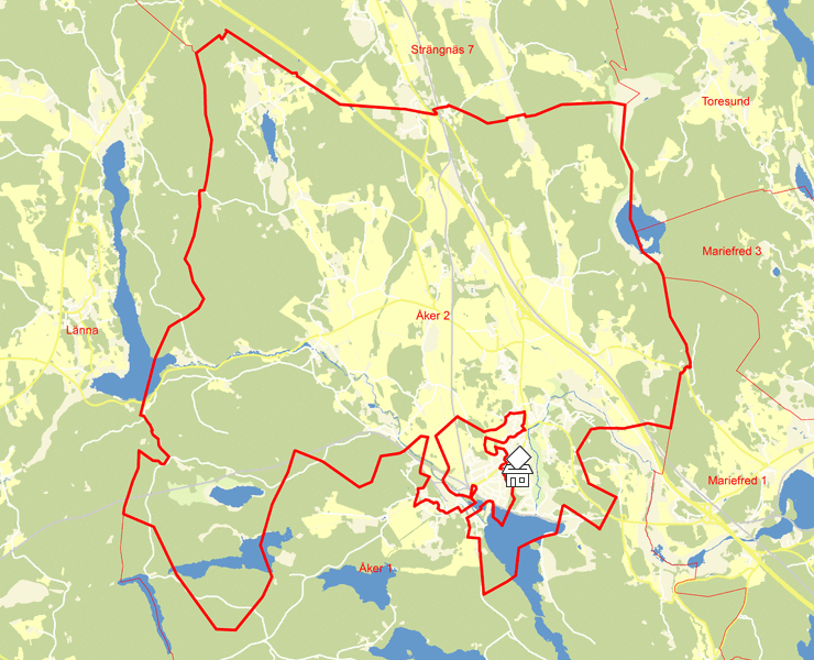 Karta över Åker 2