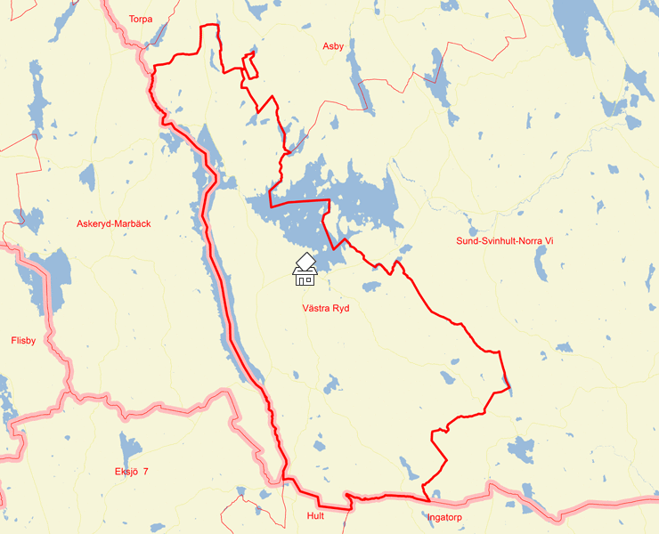 Karta över Västra Ryd