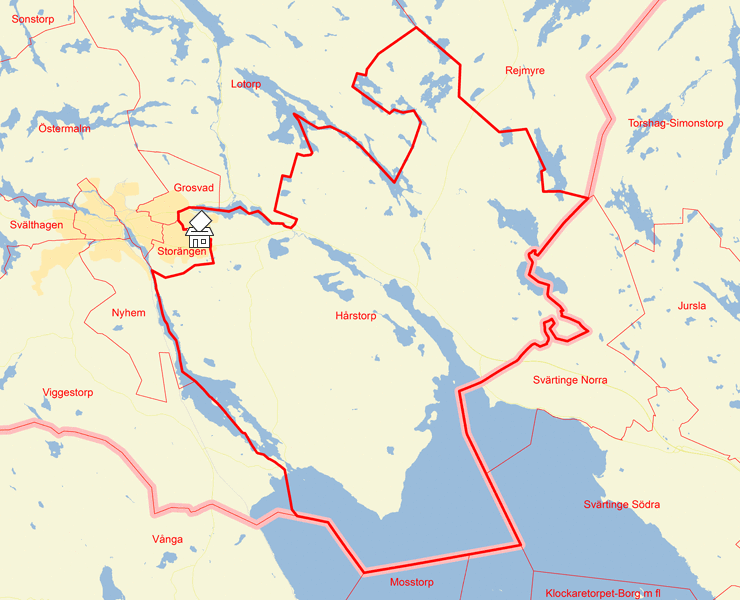 Karta över Hårstorp
