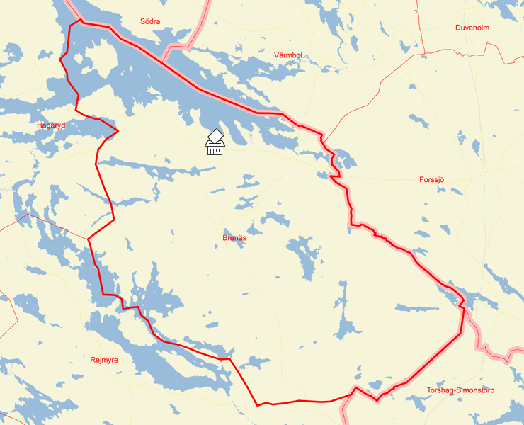 Karta över Brenäs