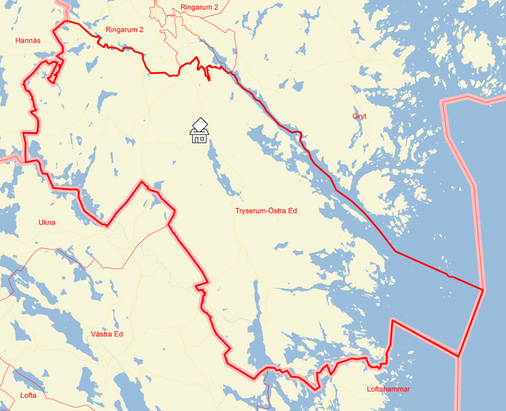 Karta över Tryserum-Östra Ed