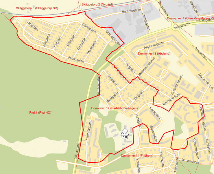 Karta över Domkyrko 12 (Barhäll-Tornhagen)