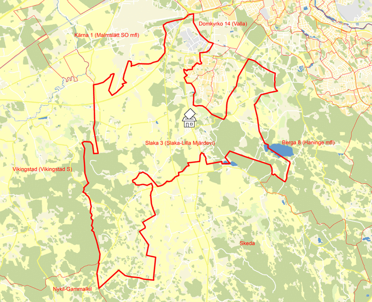 Karta över Slaka 3 (Slaka-Lilla Mjärdevi)