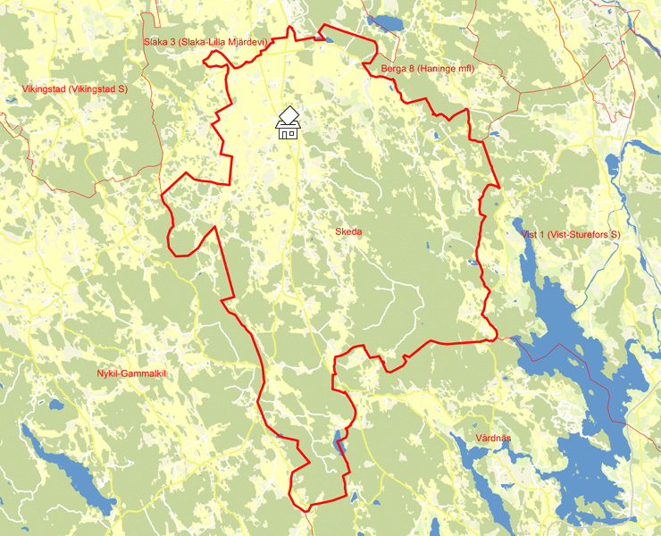 Karta över Skeda