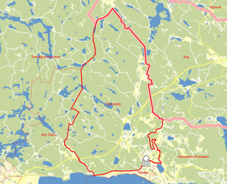 Karta över Uttersberg