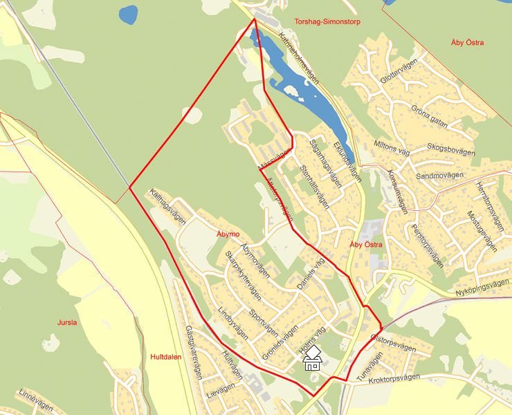 Karta över Åbymo