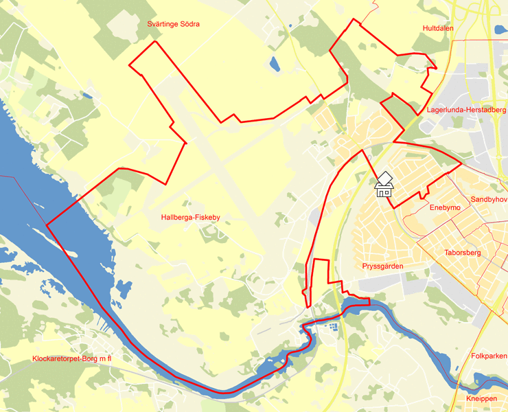 Karta över Hallberga-Fiskeby